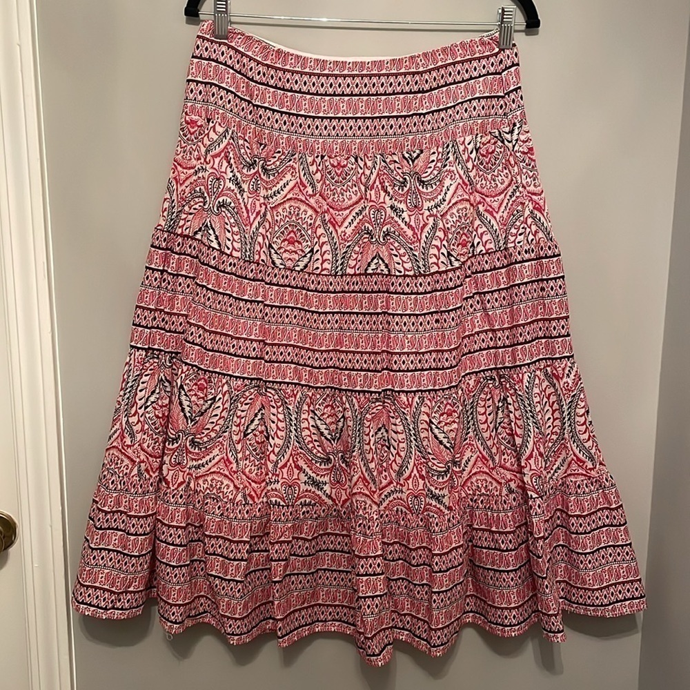 CHAPS BOHO RUFFLE SKIRT SIZE 14P - Picture 4 of 7